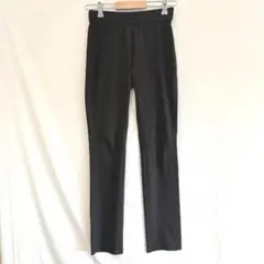【 シンクロクロッシング】　ストレートパンツ　ストレッチ　ブラック　Ｓサイズ