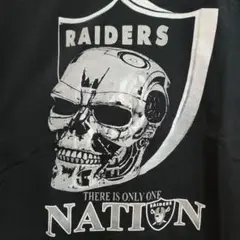 NFL レイダース RAIDERS スカル NATION 両面プリント Tシャツ