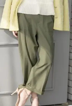 OPAQUE.CLIP ストレッチベイカーワイドパンツ