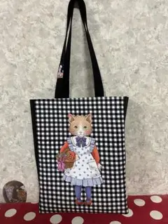 専用です。ハンドメイド　ジョリーフルール コラコラBIG 猫さん　トートバッグ