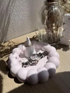 【韓国インテリア】バブルトレー-サクラピンク-アクセサリーや小物置き・什器にも◎