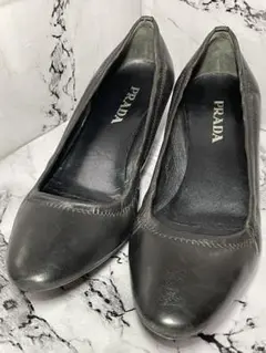 【美品✨、箱付き】☆PRADA☆フラットパンプス☆21.5cm☆黒☆