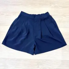 ジーユー ネイビー レディースショートパンツ ウエストゴム入り Sサイズ