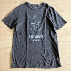 LEVI'S スヌーピー ビンテージ加工　Tシャツ Lサイズ ダークグレー