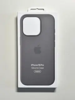 【新品】純正 iPhone 16 Pro シリコンケース・ストーングレイ①