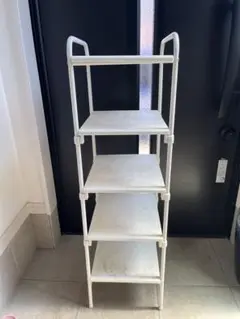 ホワイト 4段 シューズラック