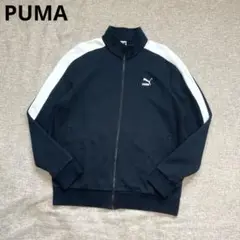 PUMA T7 ブラック×ホワイト ジャージ トラックジャケット XXL