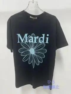 Mardi 花柄プリント 半袖Tシャツ 黒 フリーサイズ