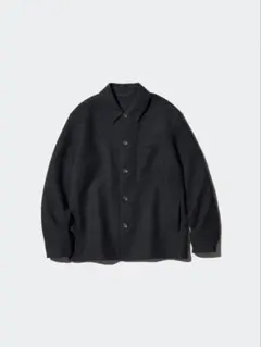UNIQLO ダブルフェイスシャツジャケット XXL ネイビー