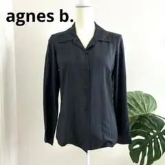 【アニエスベー】 チャコールグレー 薄手シャツ 1 S.M ブラウス グレー