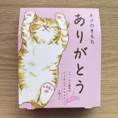 ネコのきもち ニャンわり蒸気のぐぅたらホットアイマスク「ありがとう」アソート3枚