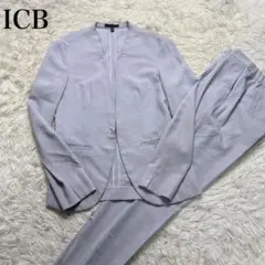 iCB アイシービー パンツスーツ セットアップ ノーカラー L
