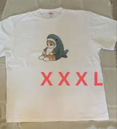 モフサンド サメにゃん スタンダードTシャツ 白　ユニセックス XXXL