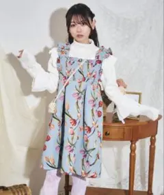 【クティールとレトロ】 ゴブラン ミニジャンパースカート セットアップ着用可