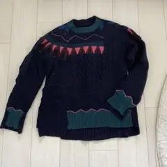 sacai サカイ ケーブル アシンメトリー ニット 1