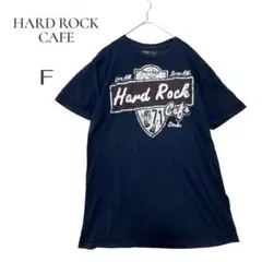 【ハードロックカフェ】Hard Rock Cafeネイビー 半袖Tシャツ F
