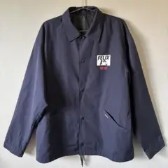 美品　GU FELIX コラボ　コーチジャケット　ナイロン　プリント　メンズ　L