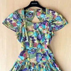 Fruit Pattern Dress/Made in Japan/VTG