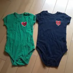 ハート刺繍ボディスーツ2点セット