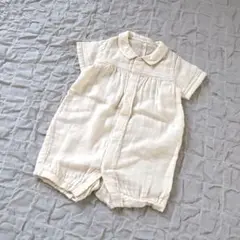 ベビーロンパース　70サイズ　半袖　綿100％ ナチュラル　セレク　男女