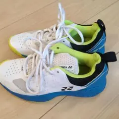 YONEX テニスシューズ ホワイト/ブルー/イエロー
