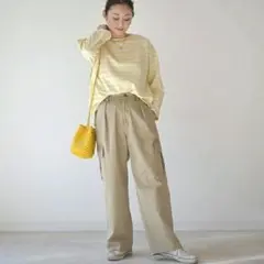 タグ付 現行品 HAG O WAR チノカーゴパンツ　カーキ　L