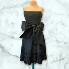 匿名配送 BCBGMAXAZRIA 黒 ストラップレス パーティー ドレス