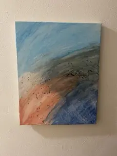 四元素 - 抽象水彩画 原画 一点物 インテリアアート（約28×35cm）