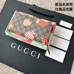 【新品未使用】GUCCI アップル ラウンドジップ 長財布 GGスプリーム