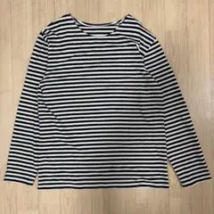 白黒ストライプ 長袖カットソー