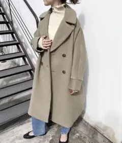 TICCAティッカ カシミヤ混 テントコート