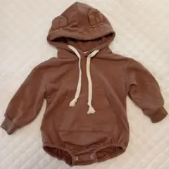 美品　90cm くまロンパース
