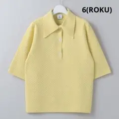 6(ROKU) DIA MOTIF SHIRT KNIT ニットポロ ポロシャツ