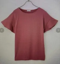 現行品　ハニさら　フリル袖Tシャツ　接触冷感　給水速乾　UVカット　ピンク　LL