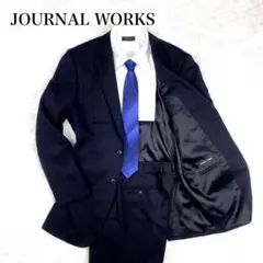 極美品 ジャーナルワークス ビジネススーツ セットアップ ストライプ XL A7