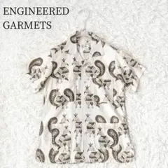 ENGINEERED GARMENTS 開襟 半袖シャツ ピーコック 総柄 夏