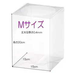 Mサイズ15×15×高さ20 1個 クリアケース ケース　ボックス
