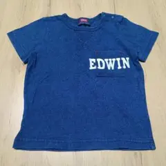 EDWIN ポケット付き Tシャツ ダークブルー