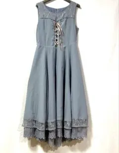 アクシーズファムaxes femme フィッシュテールレース ロングワンピース