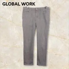 GLOBAL WORK モーションテックスキニーパンツ グレンチェック Lサイズ
