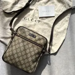【美品 鑑定済】GUCCI グッチ ショルダーバッグ PVC GG スプリーム