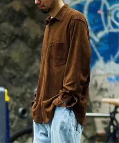 comoli スウェード 長袖シャツ SHIRT 3 コモリシャツ