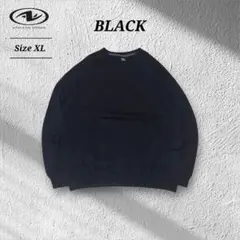 美品ATHLETICWORKS無地ブランクスウェットトレーナーノームコア黒XL