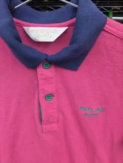 ヴィンテージ marie club sports ポロシャツ ピンク/ネイビー
