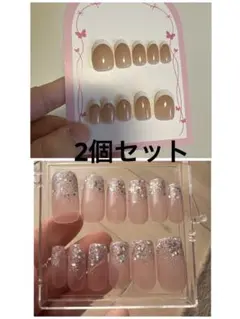 ネイルチップセット ベージュ・ピンク