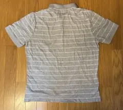 Gap グレー ストライプ ポロシャツ M