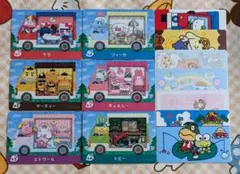どうぶつの森　amiiboカード　サンリオコラボ6枚＋シールセット　アミーボ