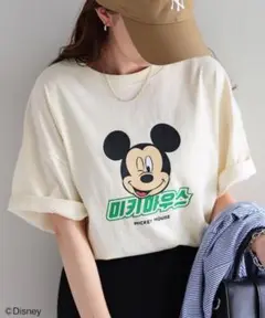 Discoat ミッキーマウス Tシャツ アイボリー
