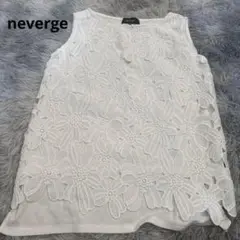 【neverge】レディース　タンクトップ　花柄　Mサイズ　ゆったり　ノースリ