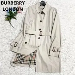 良品♡ バーバリーロンドン ステンカラーコート ノバチェック ベルト 11 L位